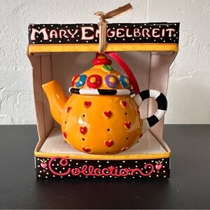 Mary‎ Engelbreit Vintage 1990’s Tiny Heart Teapot Cottagecore Holiday Ornament